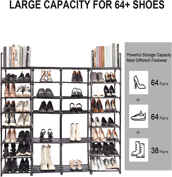 Shoe rack with cover